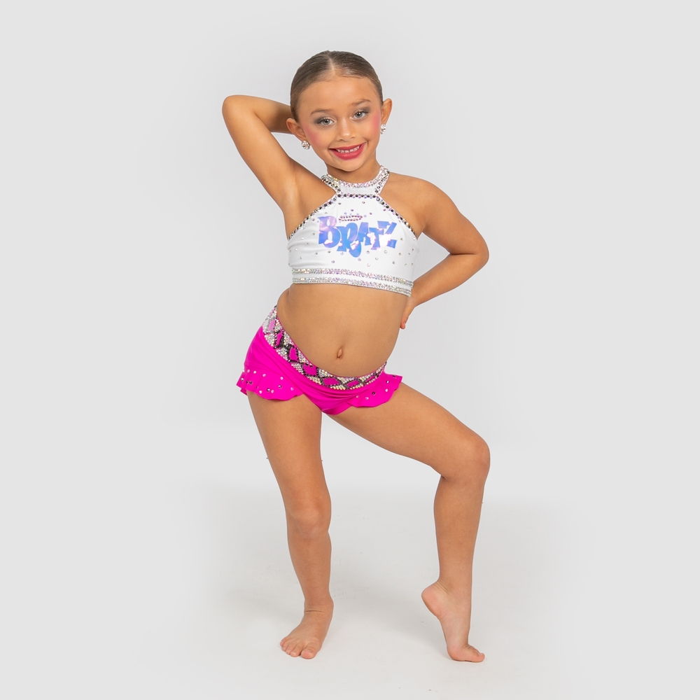 Kids Pink and White Dance Costume